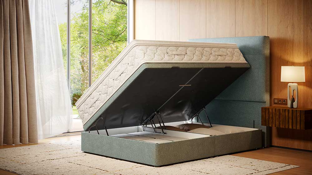 Tara Ottoman / Full Storage Divan / Side Opening / 3ft, 4ft, 4ft 6ins, 5ft, 6ft.